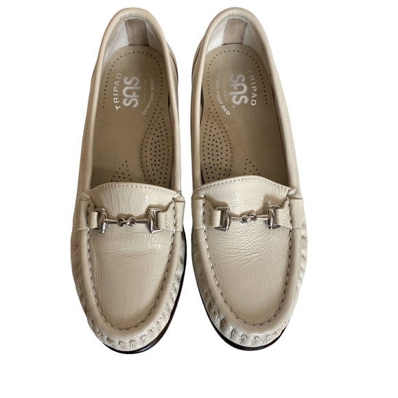 SAS Tripad Metro Slip-On Loafers with Metal‎ Bit Ladies 4.5 Bone - Picture 1 of 12